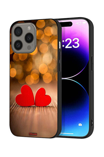 Tolwak غطاء حماية لجهاز Apple iPhone 15 Pro Max بتصميم قلبين جميلين