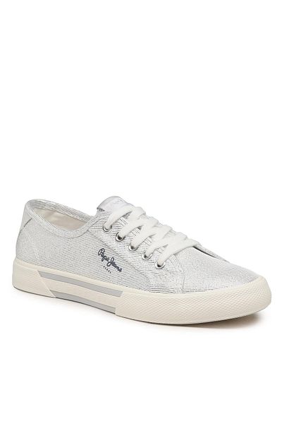 Pepe Jeans Teniși argintii pentru femei PEPE JEANS-PLS31439 934 SILVER