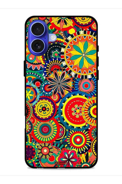 Tolwak غطاء حماية لجهاز Apple iPhone 16 Plus بنمط ماندالا ملون