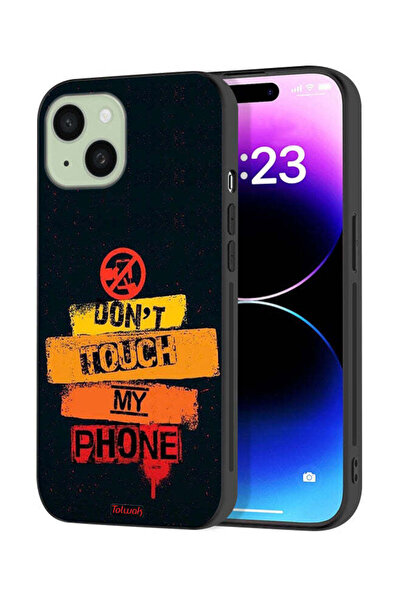 Tolwak Apple iPhone 15 Plus Protective Case Cover Do Not Touch My Phone
