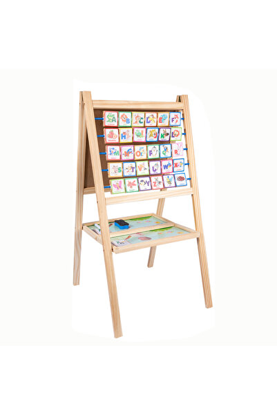 Factory Price - Kids Double Sided Magnetic Wooden Easel Board with Alphabet C...