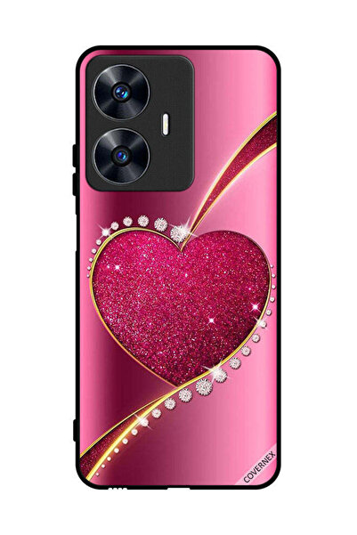 Covernex غطاء حماية لهاتف Realme C55 - قلب لامع من الألماس