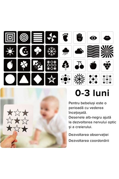 QuTek Set of 64 books for visual and cognitive stimulation for Montessori babies, 0-36 months, QuTek, multicolor