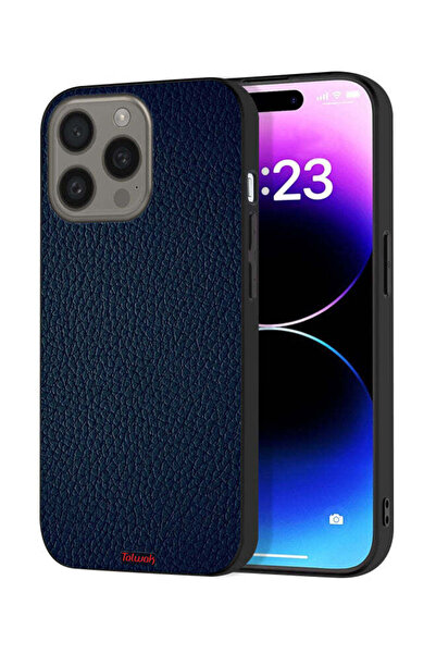 Tolwak غطاء حماية جلدي منقوش لهاتف Apple iPhone 15 Pro Max