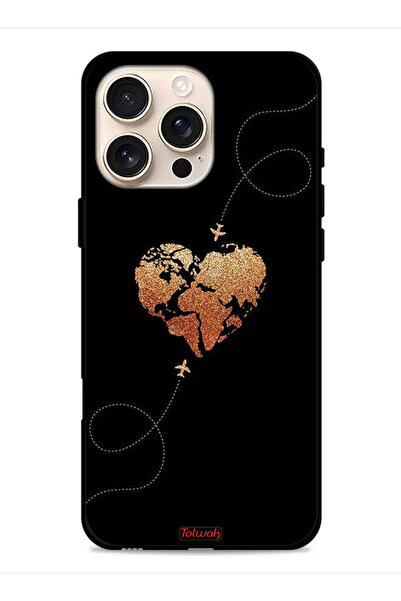 Tolwak غطاء حماية لجهاز Apple iPhone 16 Pro Max برسومات طائرات تلامس القلب