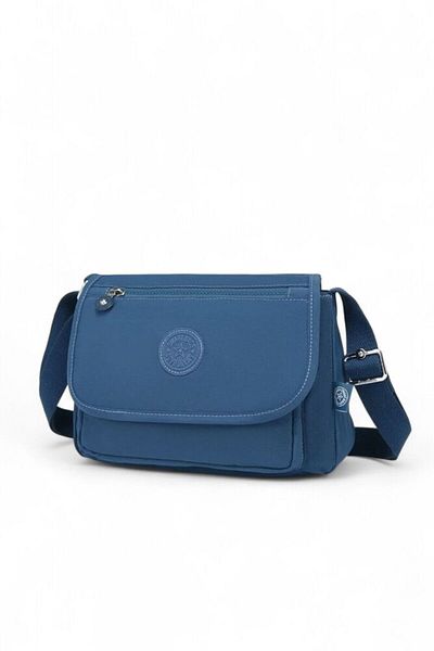 SMART BAGS Дамска чанта през рамо в тъмносиньо Crinkle SMB 1148