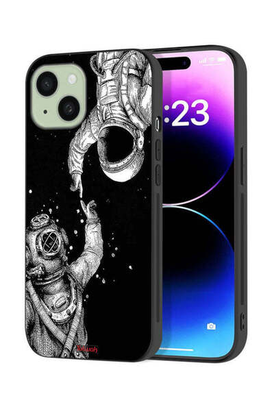 Tolwak Apple iPhone 15 Plus Protective Case Cover Astronauts