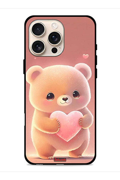Tolwak غطاء حماية لجهاز Apple iPhone 16 Pro بتصميم باندا صغير لطيف يحمل قلبًا