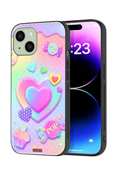 Tolwak غطاء حماية لجهاز Apple iPhone 15 Plus بتصميم قلوب البوب