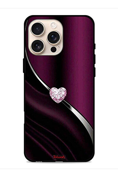 Tolwak غطاء حماية لجهاز Apple iPhone 16 Pro بتصميم قلب ماسي