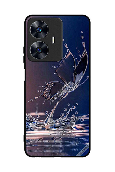 Covernex غطاء حماية لهاتف Realme C55 بنقشة قطرات الماء على شكل فراشة