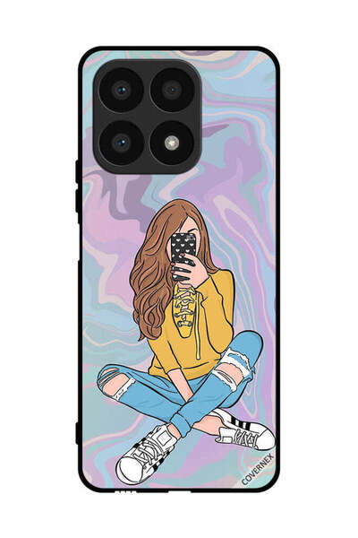 Covernex غطاء حماية لهاتف Honor X8a - فتاة تلتقط صورة