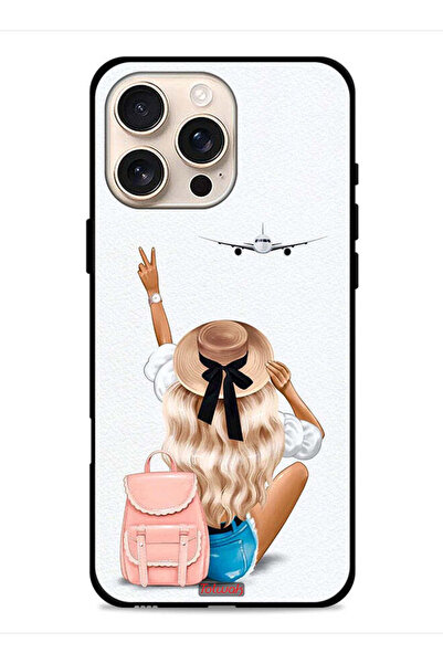 Tolwak غطاء حماية لجهاز Apple iPhone 16 Pro - فتاة تحب السفر