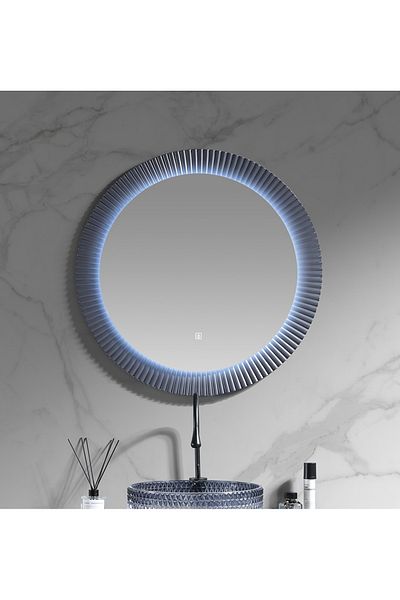 Trendy's Oglinda baie TRENDY’S, circulara cu senzor touch si LED 750 mm