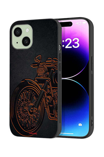 Tolwak Apple iPhone 15 Plus Protective Case Cover Vintage Bike