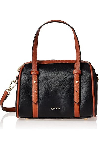 AMICA Gia Women Mini Barrel Crossbody Shoulder Handbag with Adjustable Strap