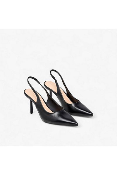 Flora Bella by Shoexpress Flora Bella Solid Slingback Shoes with Stiletto Heels