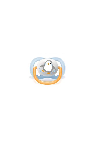 Philips Avent Set 2 suzete Philips-Avent SCF080/05, ultra air 0-6 luni, Ortodontice, fara BPA, Elefant / Pinguin