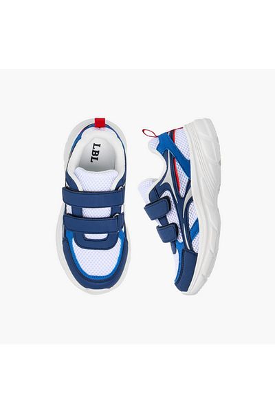 LBL by Shoexpress Panelled Sneakers with Hook and Loop Closure