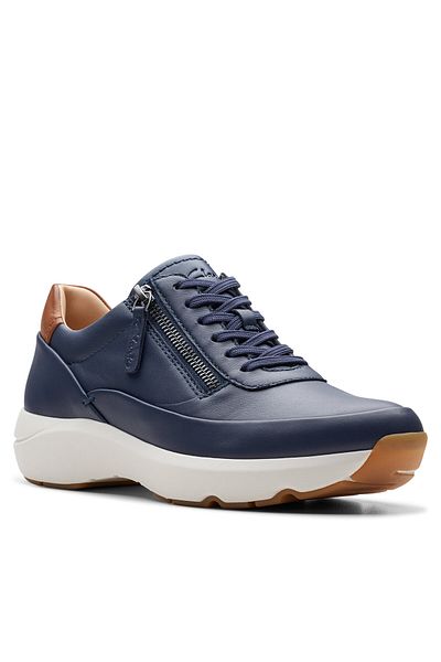 CLARKS Teniși albaștri pentru femei CLARKS-26176649 538 PIELE BLEUMARINĂ