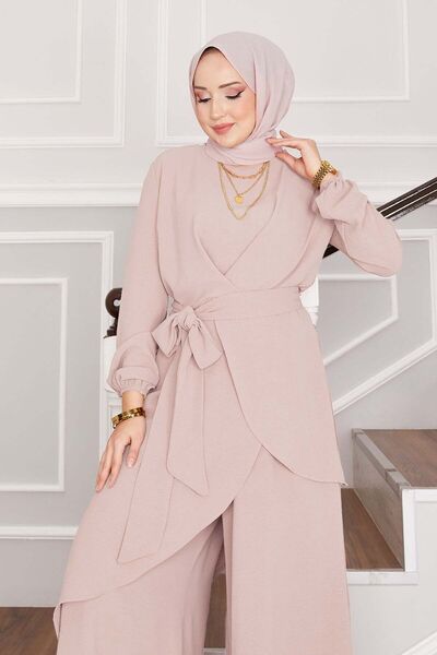 EBRUTESETTÜR Shabby Mold Aerobin Hijab Double Set