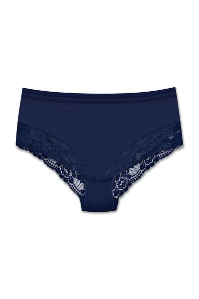ZENA UNDERWEAR Tulle and Lace Detailed Elastic High Waist Plus Size Women's Panties