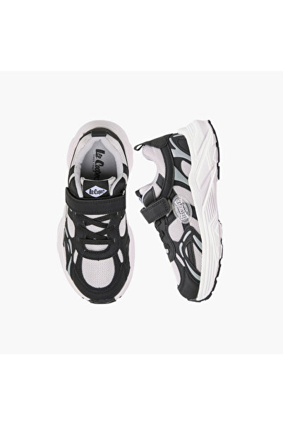 Lee Cooper Boys' Panelled Sneakers with Hook and Loop Closure