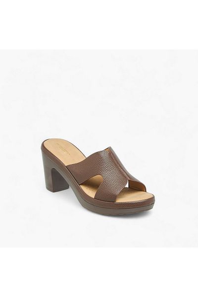 Flora Bella by Shoexpress Flora Bella Cut-Out Detail Slip-On Sandals with Block Heels