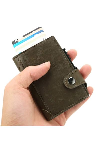 iUni P4 RFID Wallet, 10 cards, Dark Brown