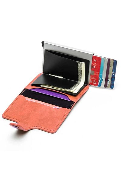 iUni P2 Rfid Wallet, 10 Card Slots, Chocolate Brown