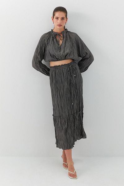 MARKALİSTE Kraşlı Set Anthracite