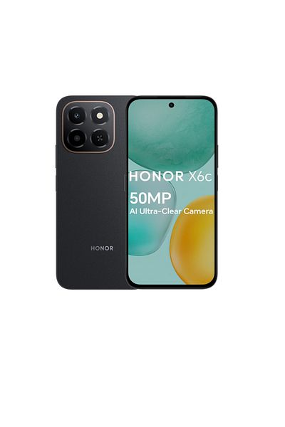 HONOR X6C 6GB 4G Smartphone, Midnight Black, 128 GB
