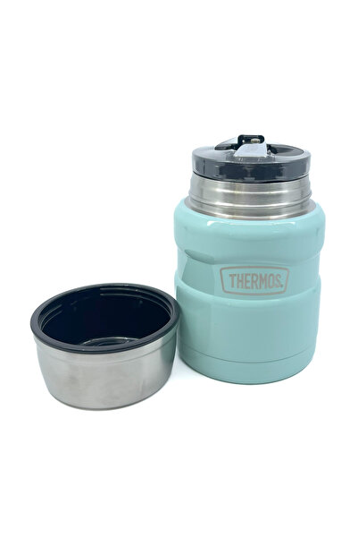 Thermos SK-3002 470ml Stainless King Kaşıklı Yemek Termosu - Açık Mavi