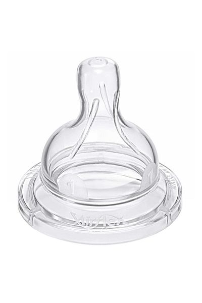 Philips Avent 2 Tetine silicon Philips-AVENT SCF631/27, 1 orificiu