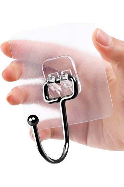 KapKacakAl Siyah Güçlü Yapışkanlı Kanca Yapışkanlı Askılar, Mutfak Banyo Ev O...