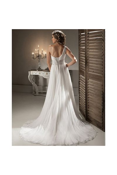 OEM Rochie de mireasa stil grecesc cu un umar