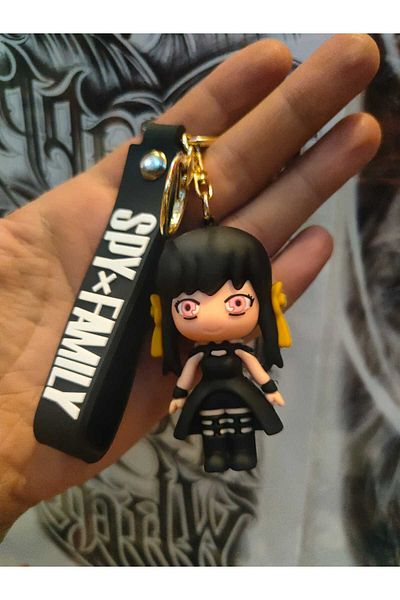 FG KONNİCHİWA Keychain Anime Spy X Family Anya Forger Silicone Keychain Bag Ornament Toy Accessory Car Ornament