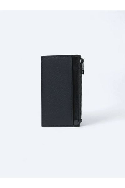 Kip Black Calfskin Card Holder