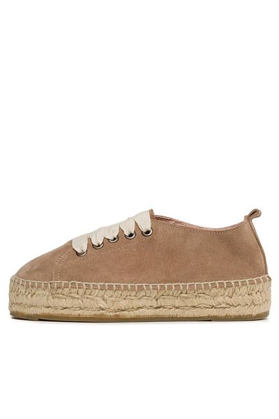 Manebi Women's Espadrilles beige MANEBI-LACE-UP ESPADRILLES W 1.9 E0 W 1.9 VINTAGE TAUPE