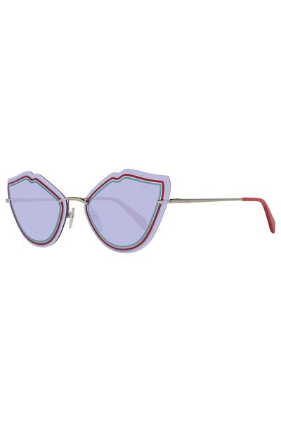 Emilio Pucci Sunglasses with polarized lenses and metal frame, Red, Silver, 64-15-140