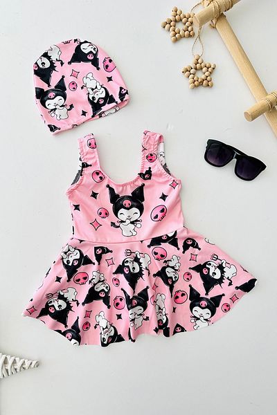 Minigimin Cicileri Miniğimin Cicileri Krm Patterned Girl's Swimsuit Set - Pink