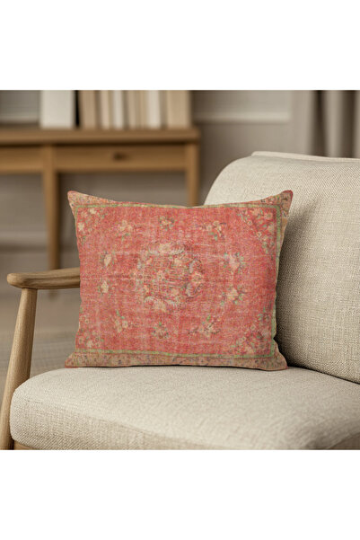 TURKISHRUG KINGDOM غطاء وسادة مطبوع بنمط عرقي عتيق