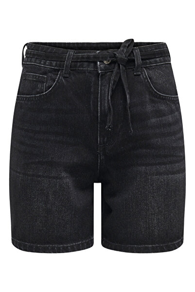 ONLY Pantaloni scurți din denim pentru femei, negri, ONLY-15340706 NEGRU SPĂLAT