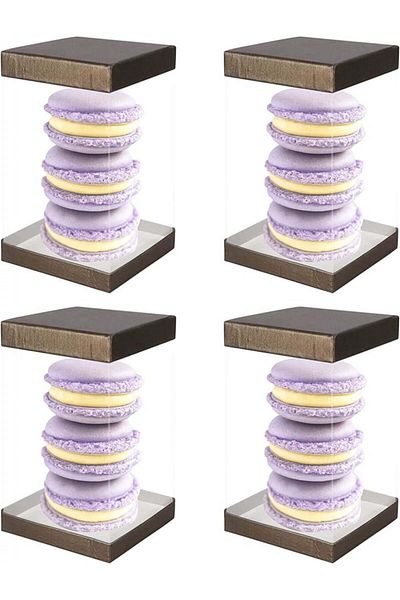 Codohi Set of 4 gift boxes Codohi, brown/transparent, 20 x 10 x 10 cm