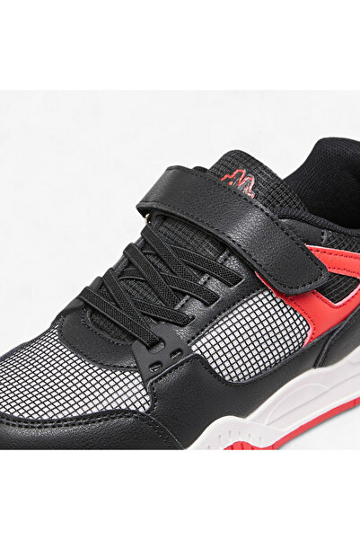 Kappa Boys' Logo Detail Sneakers with Hook and Loop Closure