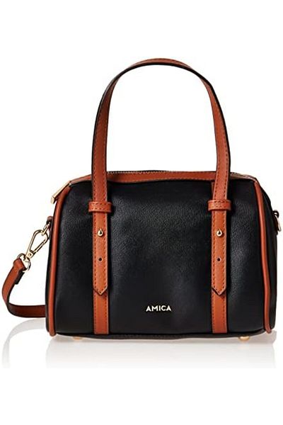 AMICA Gia Women Mini Barrel Crossbody Shoulder Handbag with Adjustable Strap