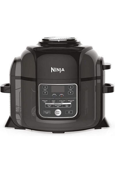 NINJA Foodi Multi-Cooker [OP300UK], 7-in-1, 6L, Electric Pressure Cooker and Air Fryer, Grey and Bla