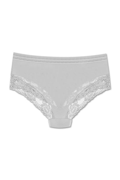 ZENA UNDERWEAR Tulle and Lace Detailed Elastic High Waist Plus Size Women's Panties