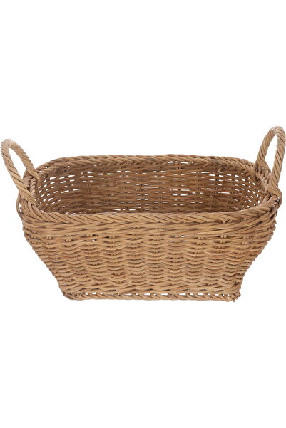 Generic Al Saif Gallery wicker basket, 30x20x12 cm, handle - brown