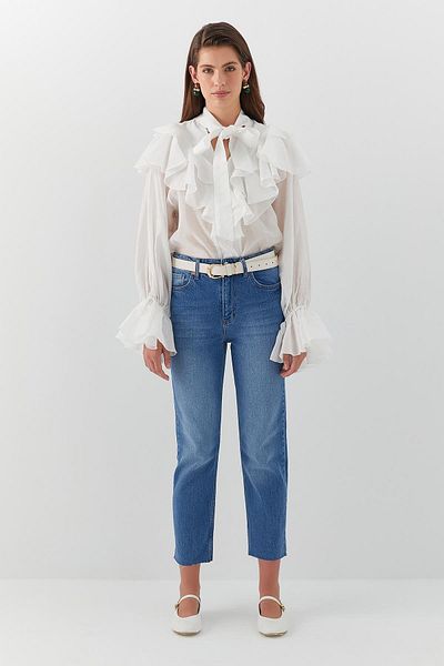 MARKALİSTE Flaire Jean Trousers Blue
